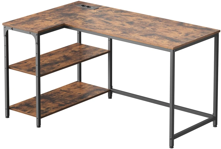 Songmics Kampinis rašomasis stalas 120 x 80 x 76 cm