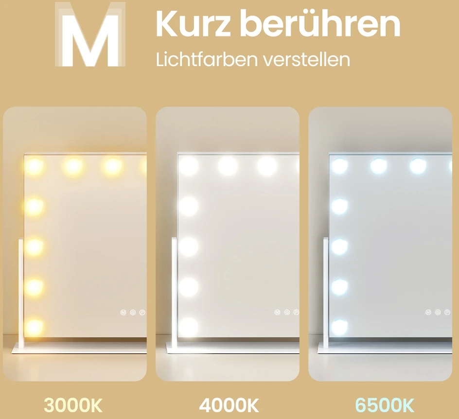 Songmics Kosmetinis veidrodis 10 × 55 × 45 cm