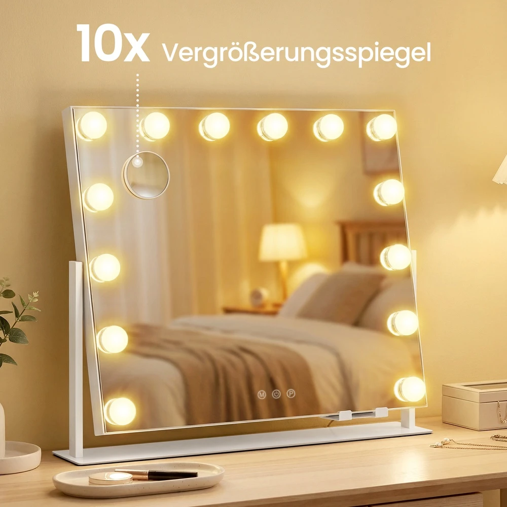 Songmics Kosmetinis veidrodis 10 × 55 × 45 cm