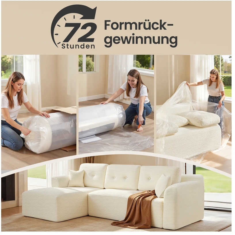 Songmics Kampinė modulinė sofa 244 cm