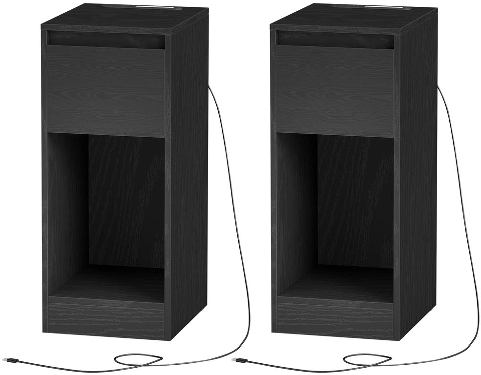 Songmics Naktinis staliukas 2vnt. 30 × 25 × 59,5 cm