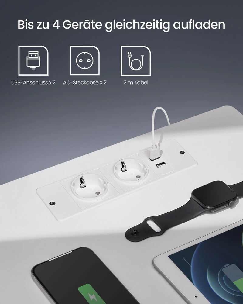 Songmics Vasagle Naktinė spintelė su LED apšvietimu modernus debesų baltos spalvos