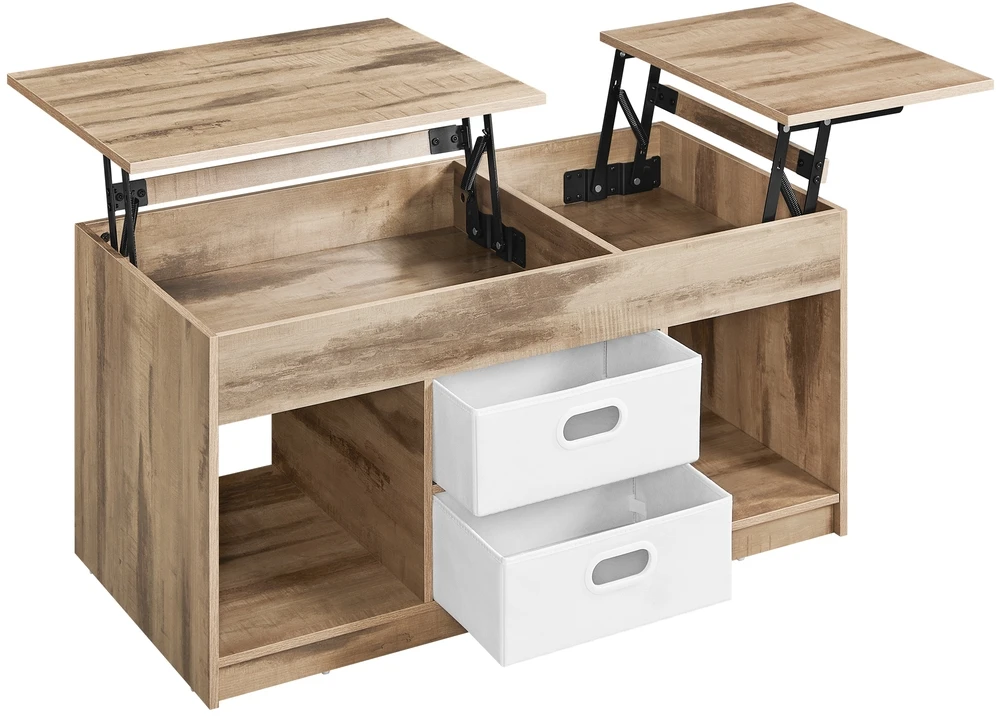 Songmics Kavos staliukas ruda–balta