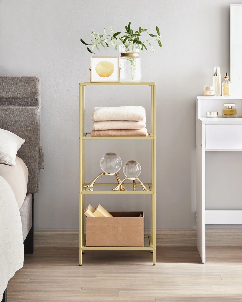 Songmics Vasagle Grūdinto stiklo lentynos