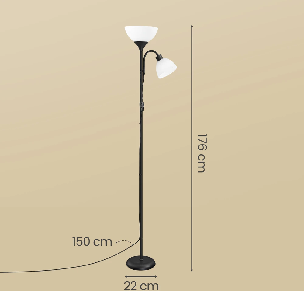 Songmics Grindinė lempa 38.5 x 23.5 x 176 cm
