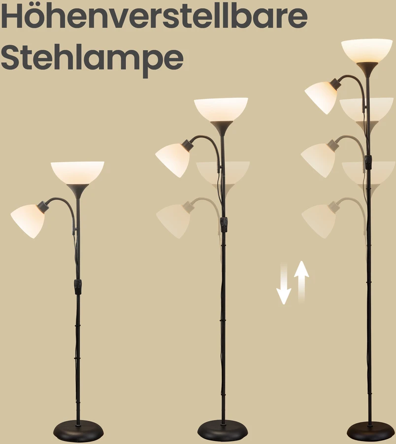 Songmics Grindinė lempa 38.5 x 23.5 x 176 cm