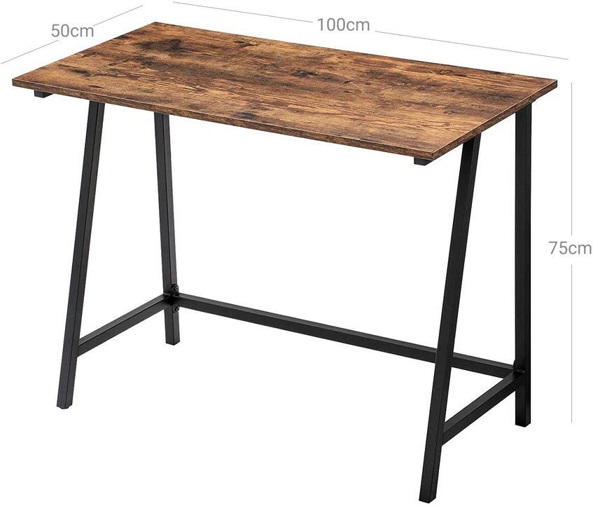 Songmics Pramoninis rašomasis stalas 100 x 50 cm, taupantis erdvę