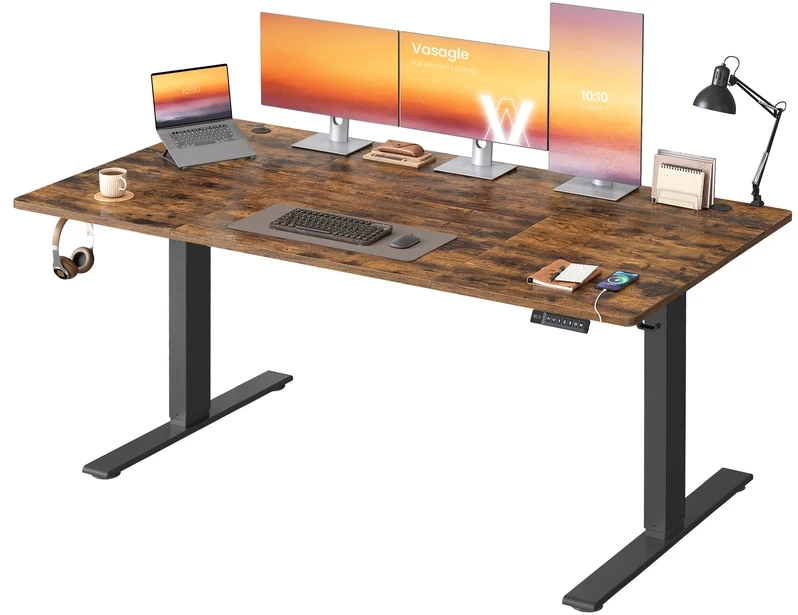 Songmics Reguliuojamo aukščio stalas 180 × 80 × 72–120 cm