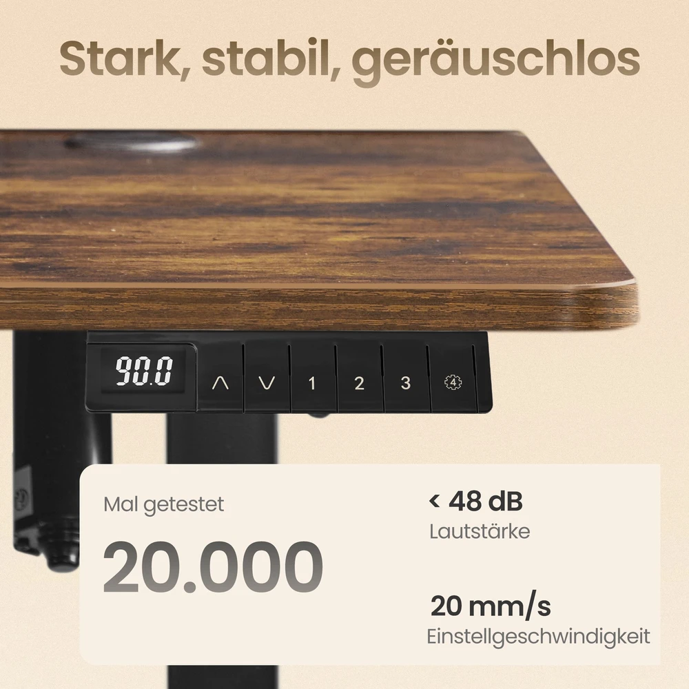 Songmics Reguliuojamo aukščio stalas 180 × 80 x 72-120cm