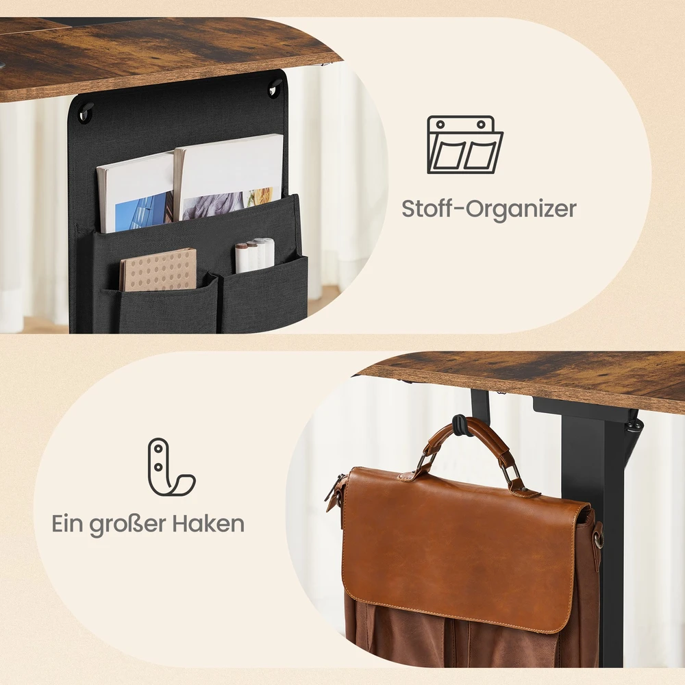 Songmics Reguliuojamo aukščio stalas 180 × 80 x 72-120cm