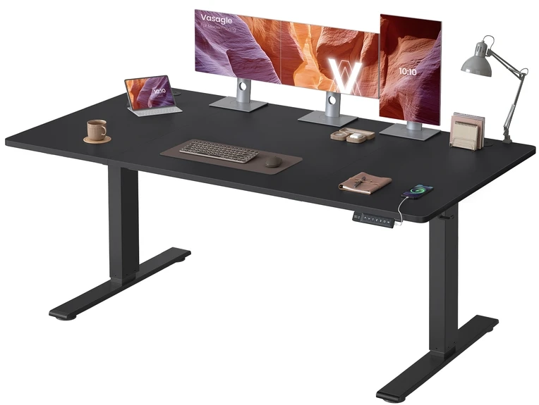 Songmics Reguliuojamo aukščio stalas 160 × 80 x 72-120cm