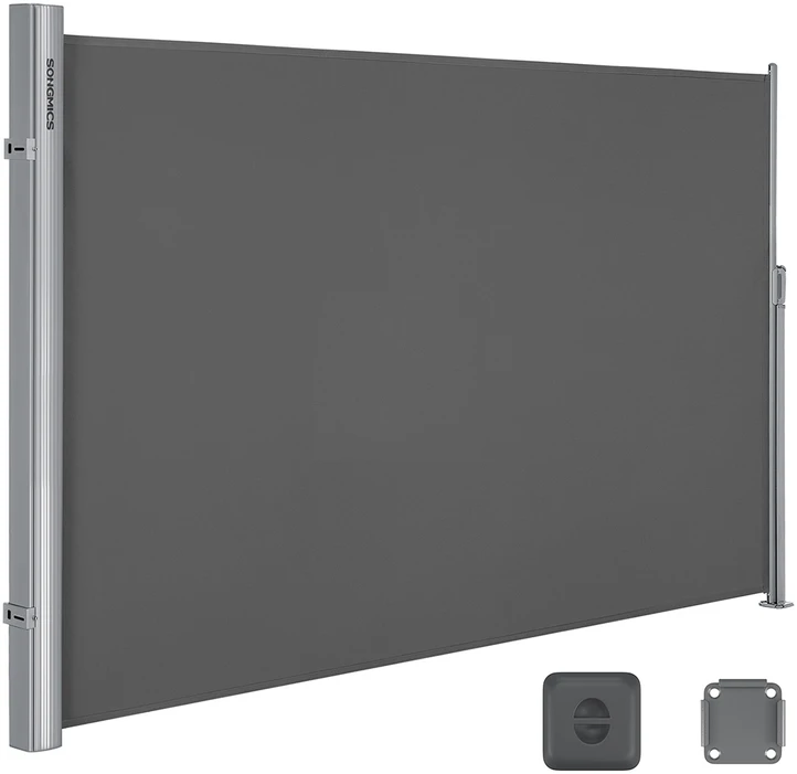 Songmics Šoninė markizė 160 x 300 cm antracito spalvos