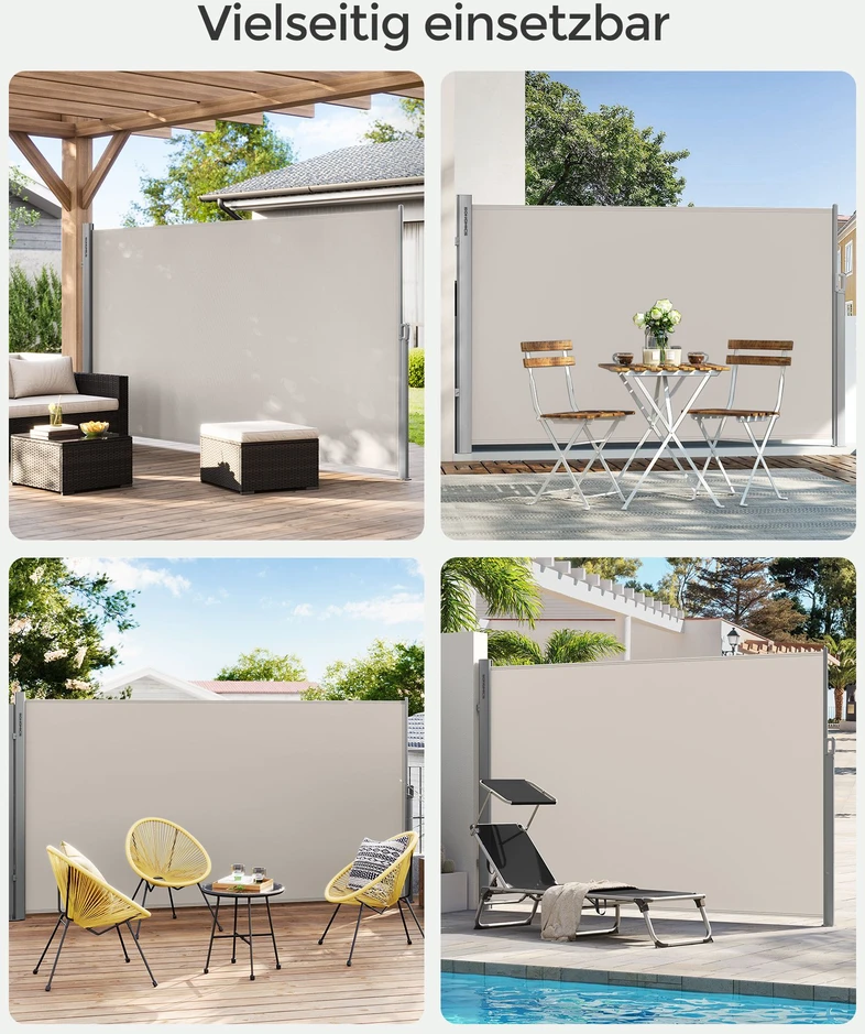 Songmics Šoninis tentas 180 x 300 cm Smėlio spalvos