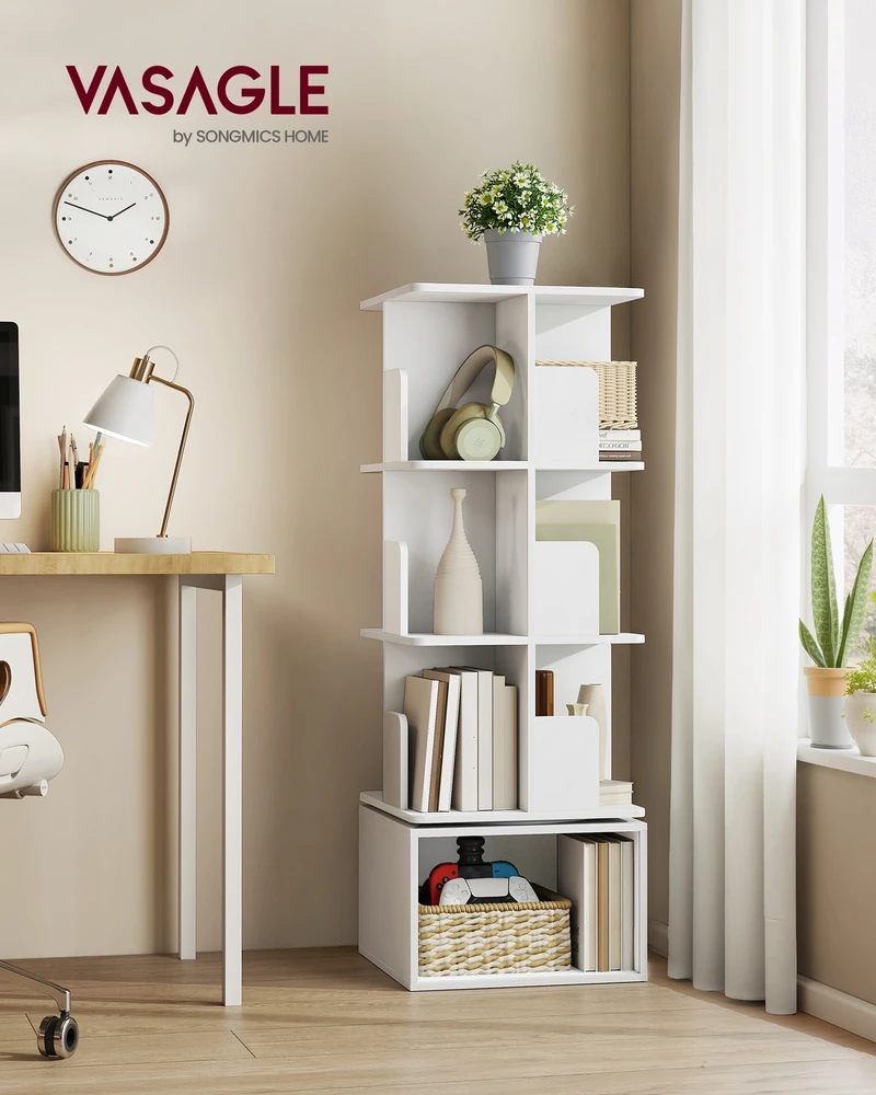 Songmics Sukama knygų lentyna 40 × 40 × 124,6 cm