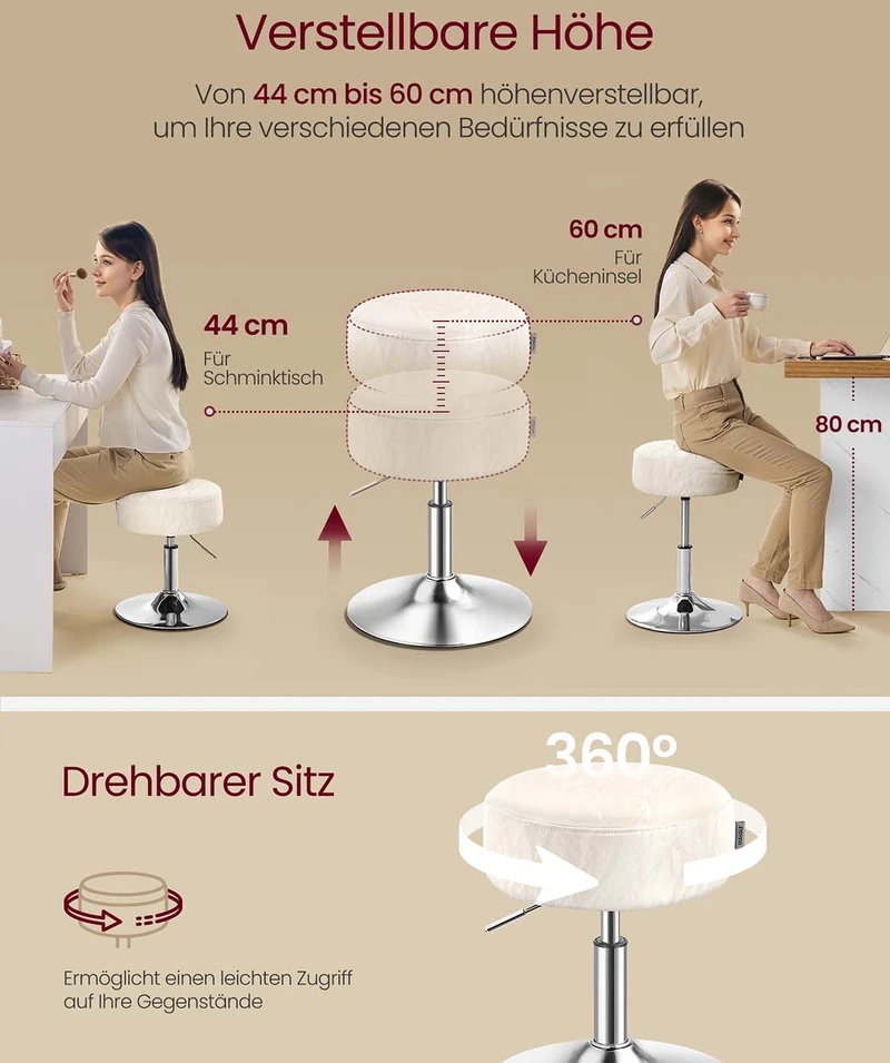 Songmics Reguliuojamo aukščio ir 360° pasukama kedė