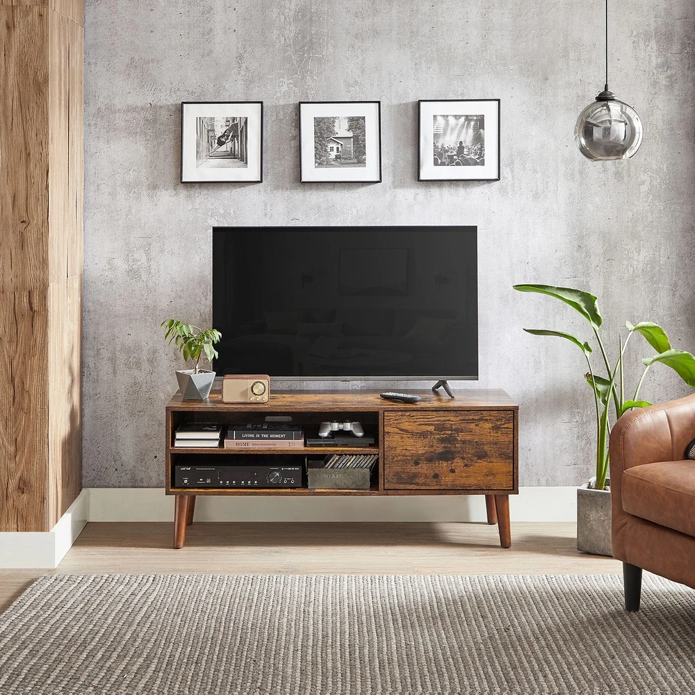 TV staliukas Songmics Vasagle 120 cm ilgio pramoninio dizaino TV spintelė