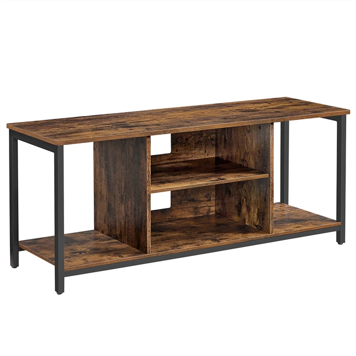 TV staliukas Vasagle TV spintelė su atvirais skyriais 40 x 120 x 50 cm vintažinė ruda-juoda