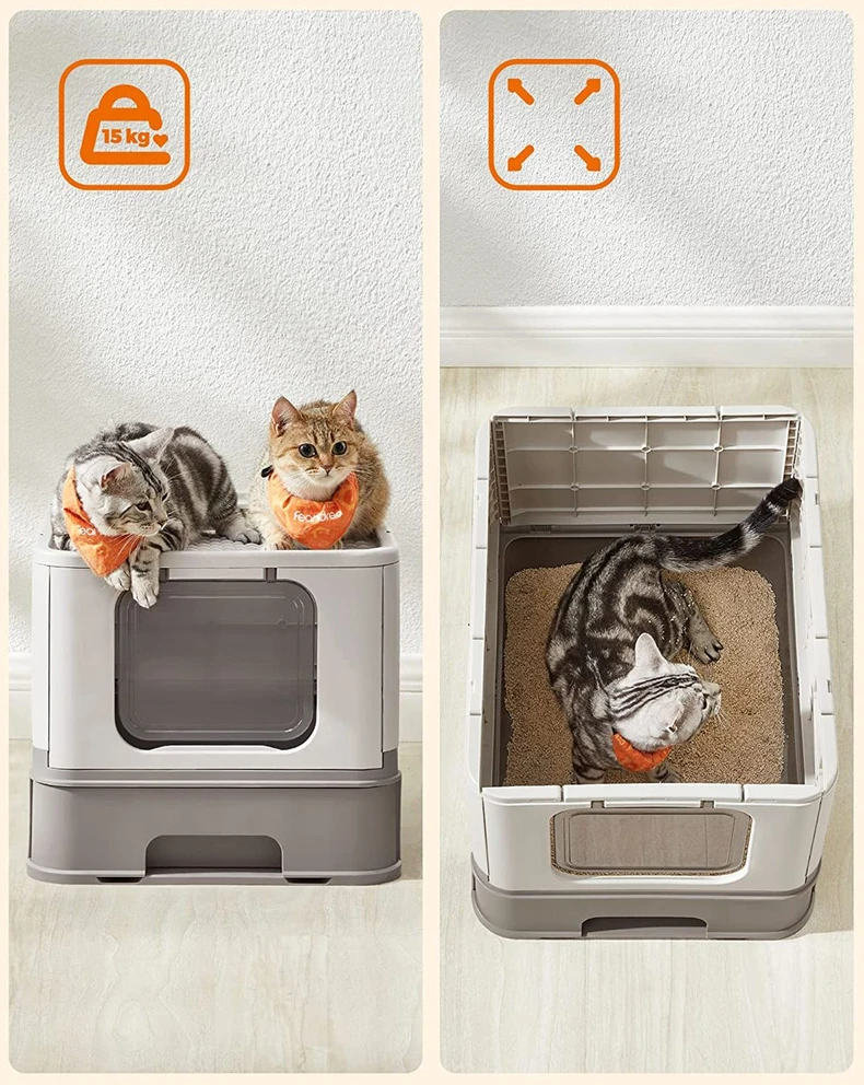 Songmics Feandrea Šiukšlių dėklas su dangčiu