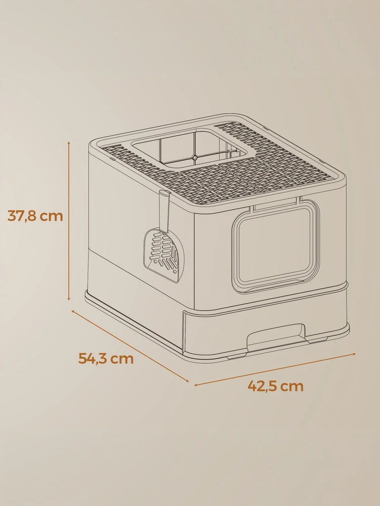 Songmics Tualetas FEANDREA uždaras 54,3x42,5x37,8 cm