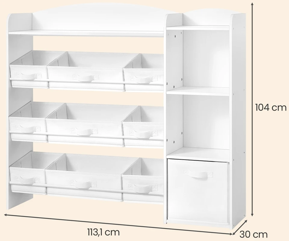 Songmics Vaikų lentyna 30 x 113,1 x 104 cm