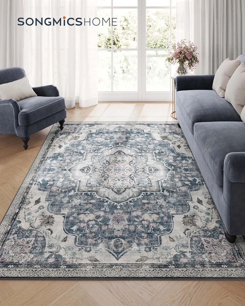 Songmics Kilimas 140x200 cm pilkos spalvos