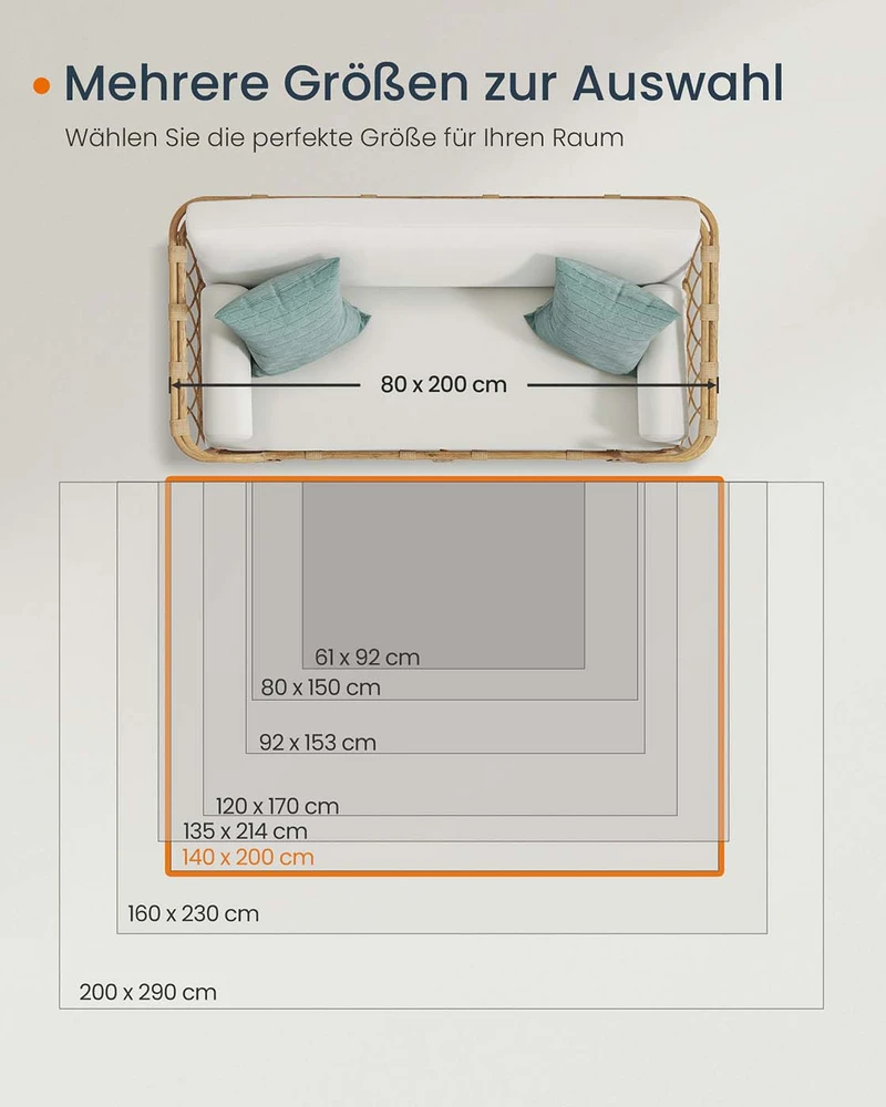 Songmics Kilimas 140 x 200 cm