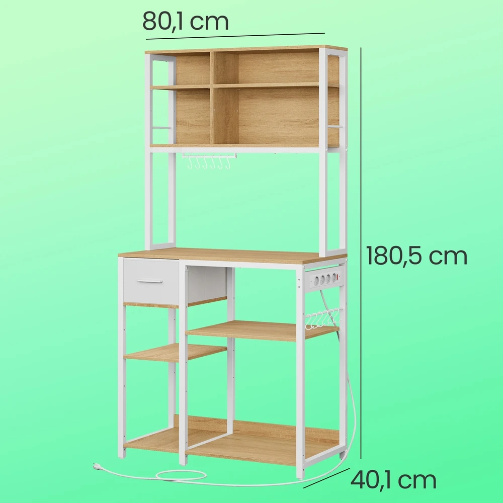 Songmics Virtuvės lentyna 40 x 80 x 180,4 cm