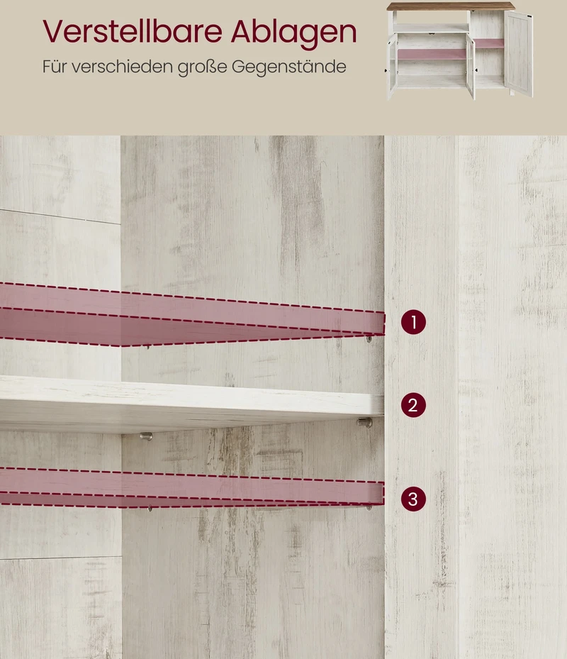 Songmics Virtuvės spintelė 33 × 110 × 75 cm