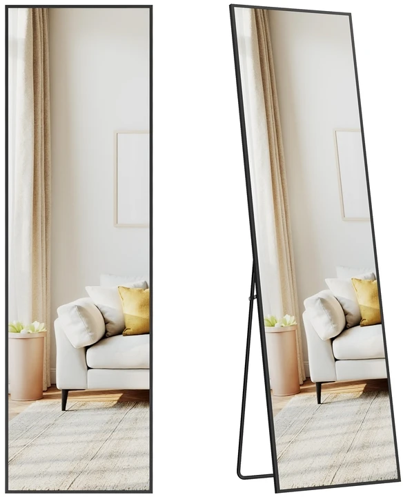 Songmics 150 x 40 cm viso kūno veidrodis su tvirtu rėmu, skirtas moderniems kambariams