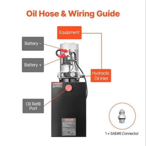 VEVOR 15 l hidraulinis siurblys savivarčiui