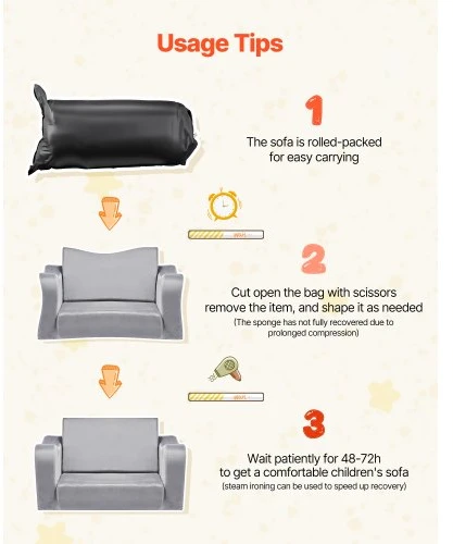 VEVOR Vaikų sofa-lova su porankiais