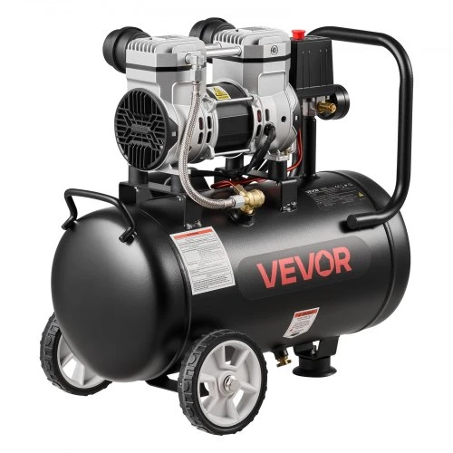 VEVOR 24 l oro kompresorius, 1,1 kW, be alyvos, 8 bar, 68 l/min