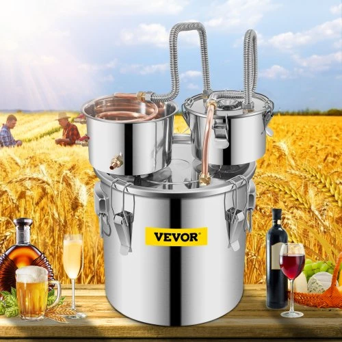 VEVOR 8.5 galonų naminis mėnulis nerūdijančio plieno distiliavimo aparatas