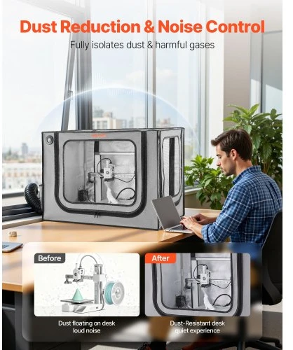 VEVOR 3D spausdintuvo dėklas su ventiliacija