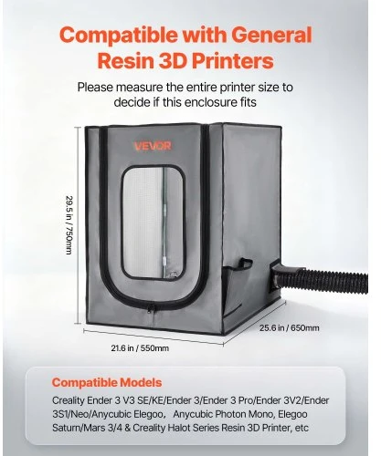 VEVOR 3D spausdintuvo dangtis su ventiliacija