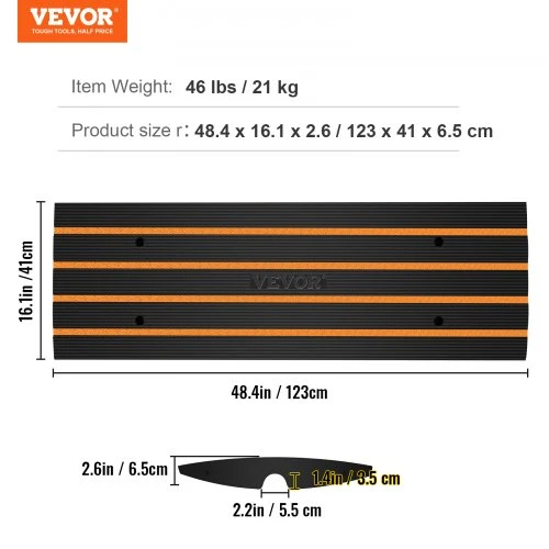 VEVOR Guminės bortelio rampos komplektas