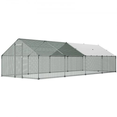VEVOR Didelė metalinė vištidė 3 x 8 x 2 m