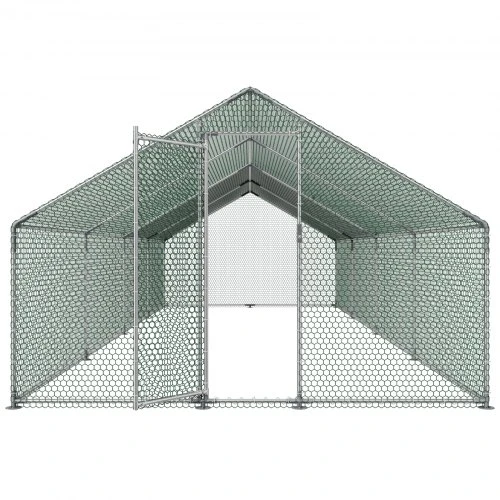 VEVOR Didelė metalinė vištidė 3 x 8 x 2 m