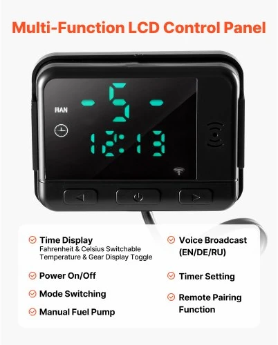 VEVOR Dyzelinio oro šildytuvo valdiklis DC5V su LCD
