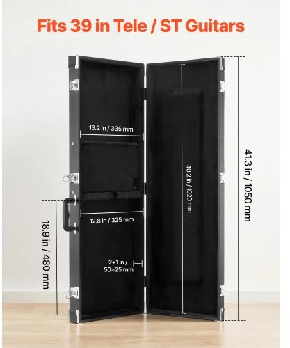 VEVOR Kietas elektrinės gitaros dėklas, 1050 mm