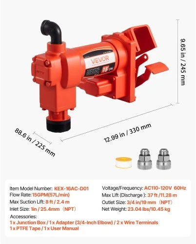 VEVOR Kuro perdavimo siurblys 230V