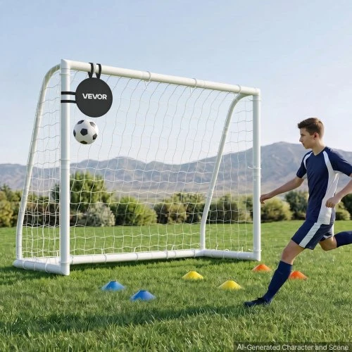 VEVOR Futbolo vartai 2,44 x 1,82 m iš PVC