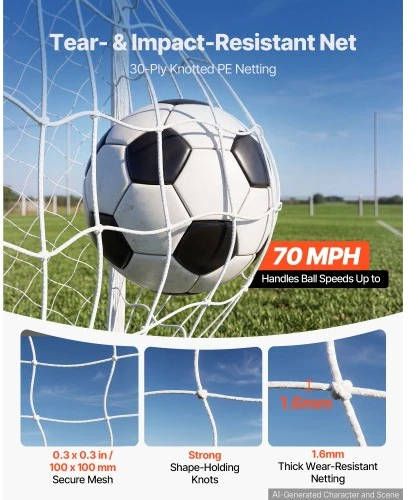 VEVOR Futbolo vartai 2,44 x 1,82 m iš PVC
