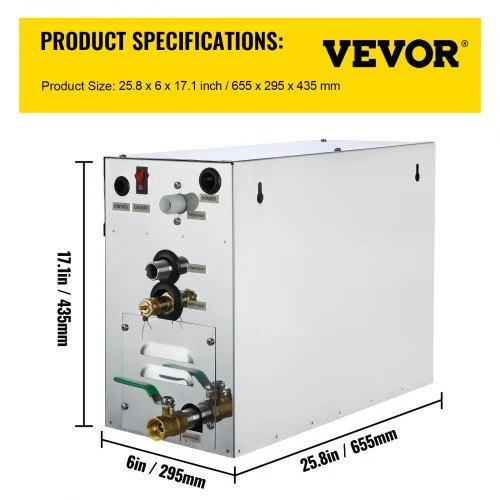 VEVOR 9 kW garo generatorius spa ir saunai