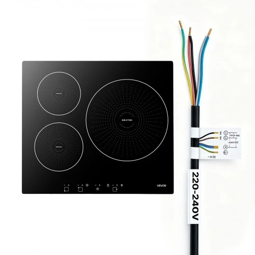 VEVOR Indukcinė kaitlentė 60 cm, 3 zonos