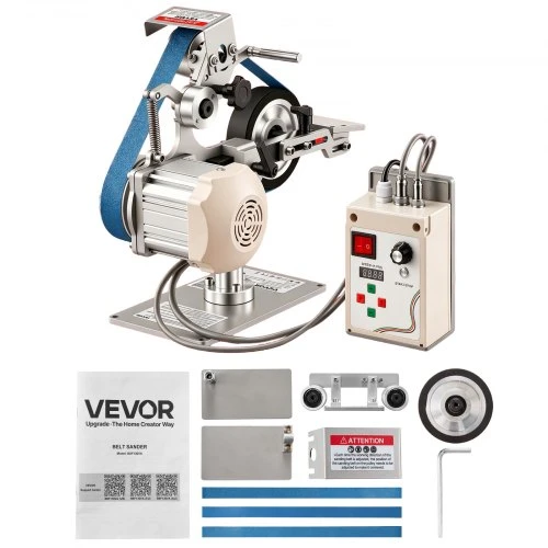 VEVOR Juostinis šlifuoklis BSF130VA su VFD, 550 W, 762 x 25,4 mm