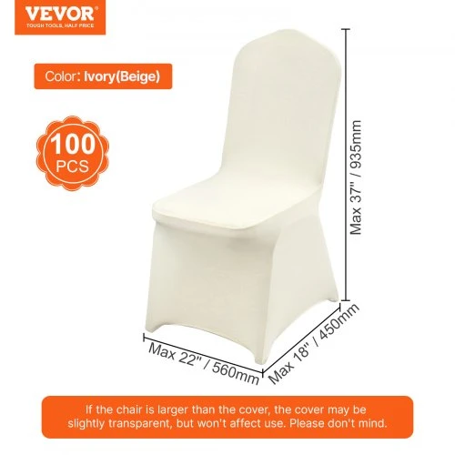 VEVOR 100 vnt. elastinės kėdžių užvalkalų