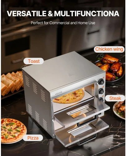 VEVOR Komercinė stalviršinė elektrinė picų krosnelė 40 cm