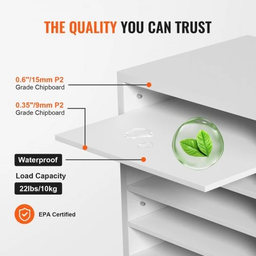 VEVOR literatūros organizatorius 5 skyrių