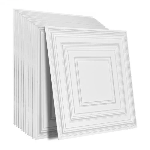 VEVOR Lubų plytelės 12 vnt. PVC 60x60 cm